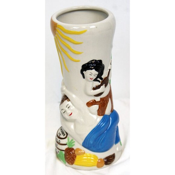 2015 trader Vic's Fog Cutter Tiki Mug Vase Ceramic Hula Girls Classic Fine Rum - Picture 6 of 9